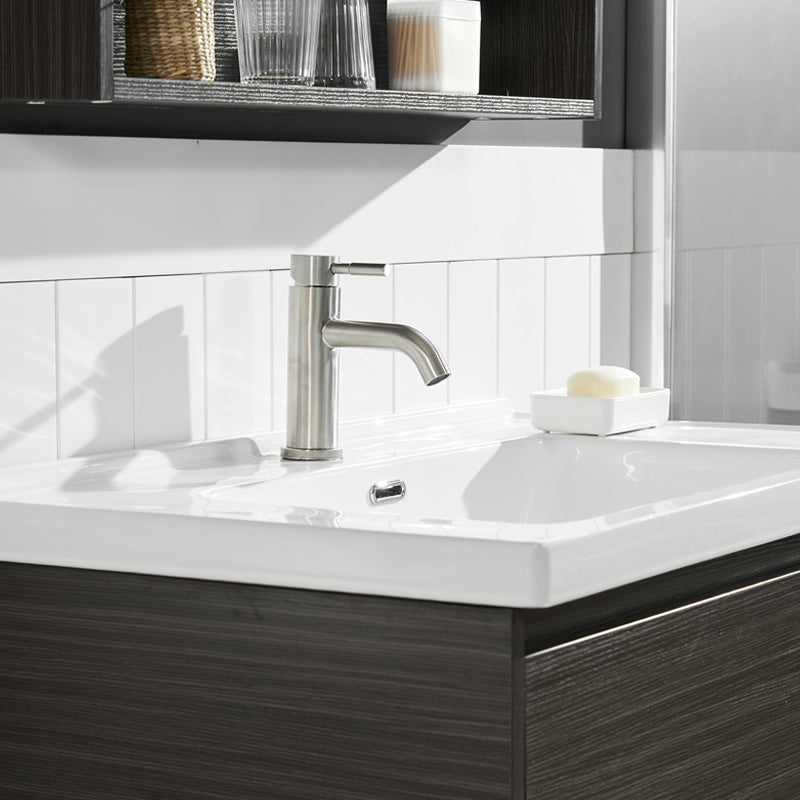 Modern Bridge Faucet Stainless Steel Swivel Spout Spray Kitchen Faucet Stainless Steel Small Curved Faucet Hot Cold Water Dispensers Clearhalo 'Home Improvement' 'home_improvement' 'home_improvement_kitchen_faucets' 'Kitchen Faucets' 'Kitchen Remodel & Kitchen Fixtures' 'Kitchen Sinks & Faucet Components' 'kitchen_faucets' 7147311