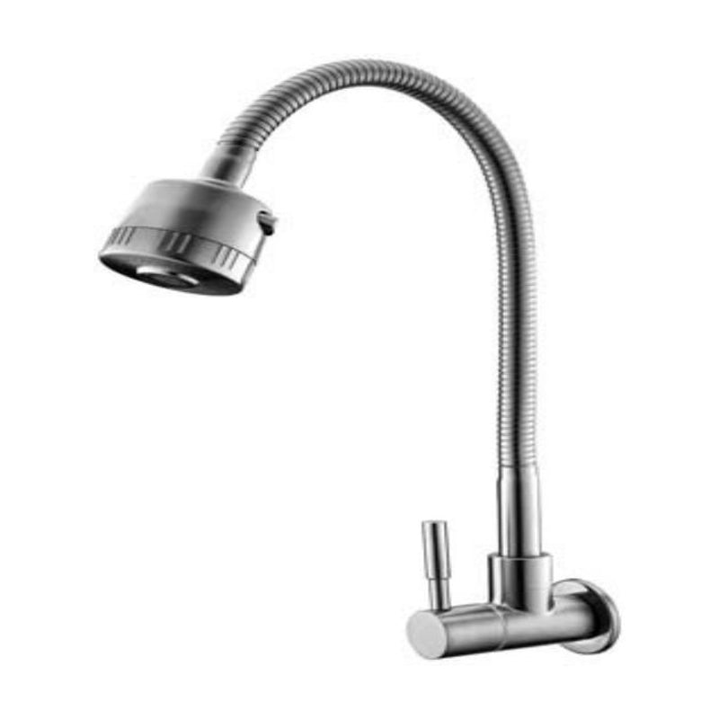 Modern Bridge Faucet Stainless Steel Swivel Spout Spray Kitchen Faucet Stainless Steel Universal Faucet Cold Water Dispensers Clearhalo 'Home Improvement' 'home_improvement' 'home_improvement_kitchen_faucets' 'Kitchen Faucets' 'Kitchen Remodel & Kitchen Fixtures' 'Kitchen Sinks & Faucet Components' 'kitchen_faucets' 7147313