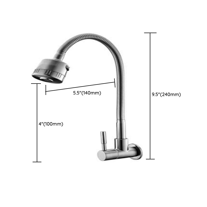 Modern Bridge Faucet Stainless Steel Swivel Spout Spray Kitchen Faucet Clearhalo 'Home Improvement' 'home_improvement' 'home_improvement_kitchen_faucets' 'Kitchen Faucets' 'Kitchen Remodel & Kitchen Fixtures' 'Kitchen Sinks & Faucet Components' 'kitchen_faucets' 7147322