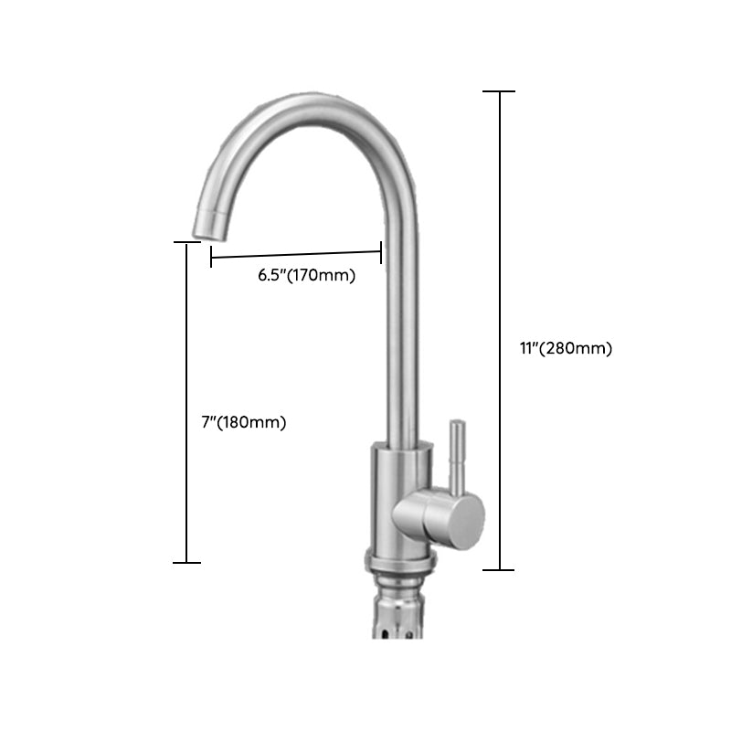 Modern Bridge Faucet Stainless Steel Swivel Spout Spray Kitchen Faucet Clearhalo 'Home Improvement' 'home_improvement' 'home_improvement_kitchen_faucets' 'Kitchen Faucets' 'Kitchen Remodel & Kitchen Fixtures' 'Kitchen Sinks & Faucet Components' 'kitchen_faucets' 7147323