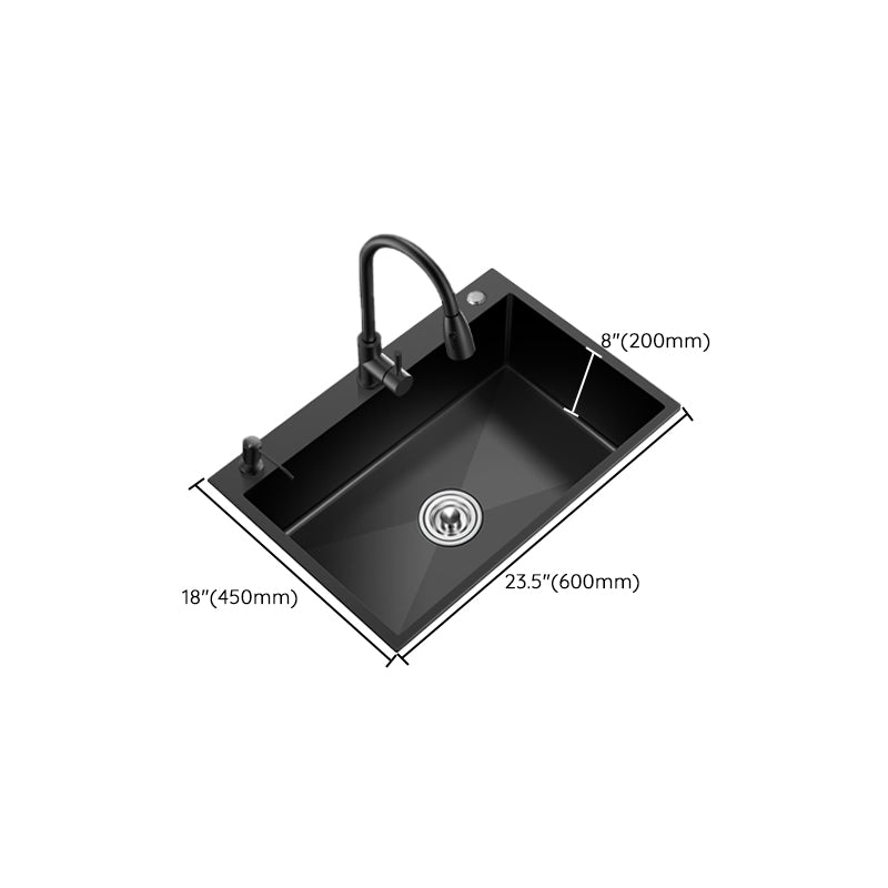 Modern Kitchen Bar Sink Stainless Steel with Drain Strainer Kit Workstation Ledge Clearhalo 'Home Improvement' 'home_improvement' 'home_improvement_kitchen_sinks' 'Kitchen Remodel & Kitchen Fixtures' 'Kitchen Sinks & Faucet Components' 'Kitchen Sinks' 'kitchen_sinks' 7147436