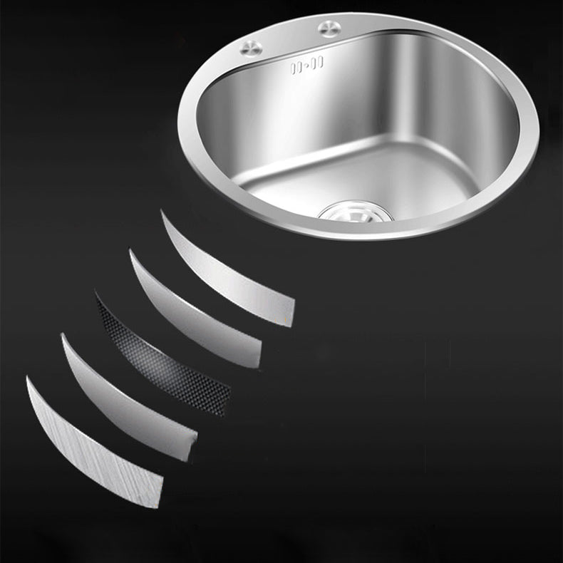 Round Kitchen Sink Stainless Steel Drop-In Basket Strainer Kitchen Sink with Faucet Clearhalo 'Home Improvement' 'home_improvement' 'home_improvement_kitchen_sinks' 'Kitchen Remodel & Kitchen Fixtures' 'Kitchen Sinks & Faucet Components' 'Kitchen Sinks' 'kitchen_sinks' 7147462