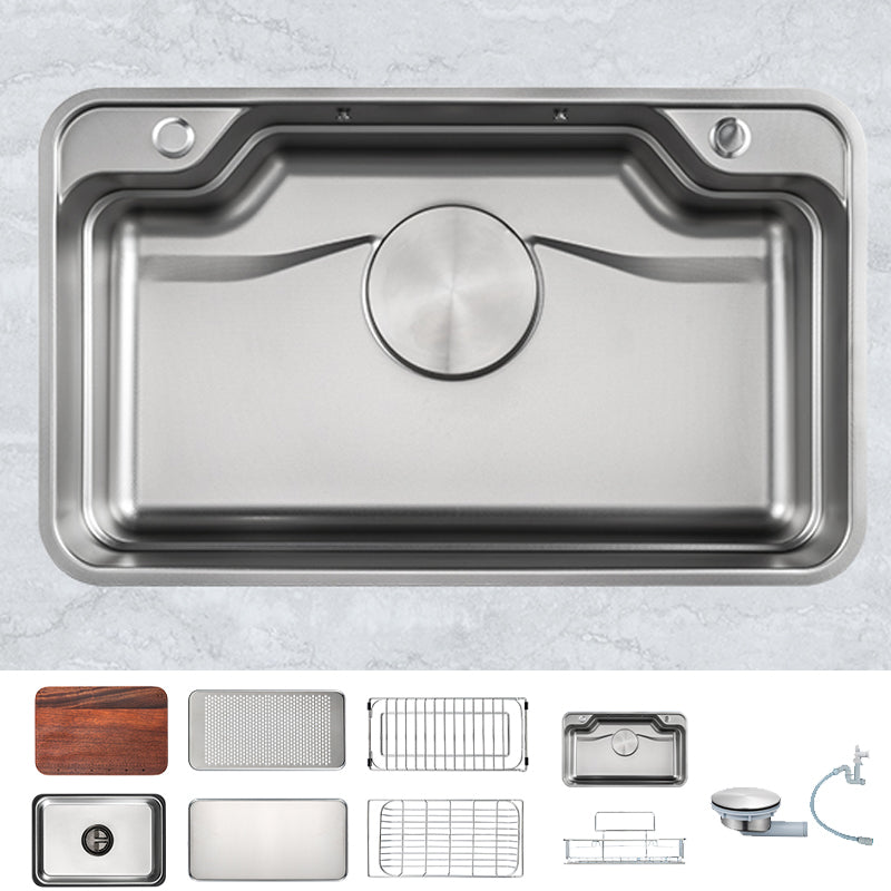 Kitchen Sink Basket Strainer Stainless Steel Undermount Kitchen Sink with Cutting-Board Sink Only No Faucet Yes Clearhalo 'Home Improvement' 'home_improvement' 'home_improvement_kitchen_sinks' 'Kitchen Remodel & Kitchen Fixtures' 'Kitchen Sinks & Faucet Components' 'Kitchen Sinks' 'kitchen_sinks' 7147492