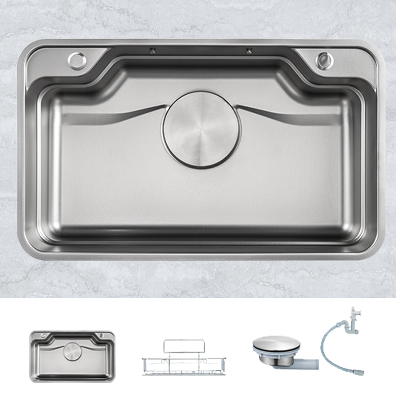 Kitchen Sink Basket Strainer Stainless Steel Undermount Kitchen Sink with Cutting-Board Sink Only No Faucet No Clearhalo 'Home Improvement' 'home_improvement' 'home_improvement_kitchen_sinks' 'Kitchen Remodel & Kitchen Fixtures' 'Kitchen Sinks & Faucet Components' 'Kitchen Sinks' 'kitchen_sinks' 7147493