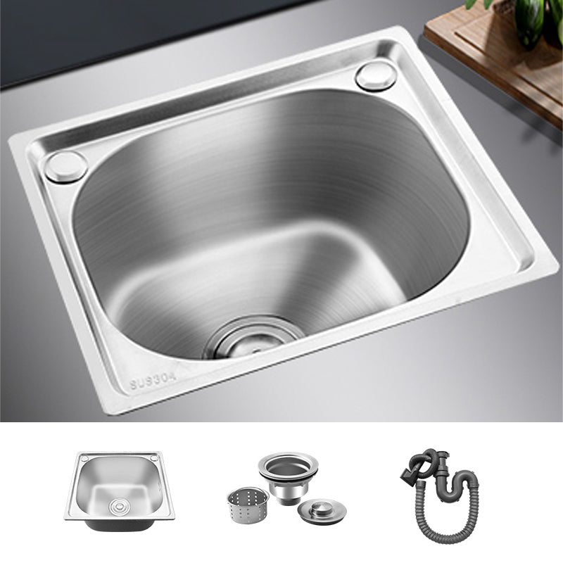 Modern Bar Prep Sink Stainless Steel with Faucet Workstation Ledge Sink Only Not Available Clearhalo 'Home Improvement' 'home_improvement' 'home_improvement_kitchen_sinks' 'Kitchen Remodel & Kitchen Fixtures' 'Kitchen Sinks & Faucet Components' 'Kitchen Sinks' 'kitchen_sinks' 7147702