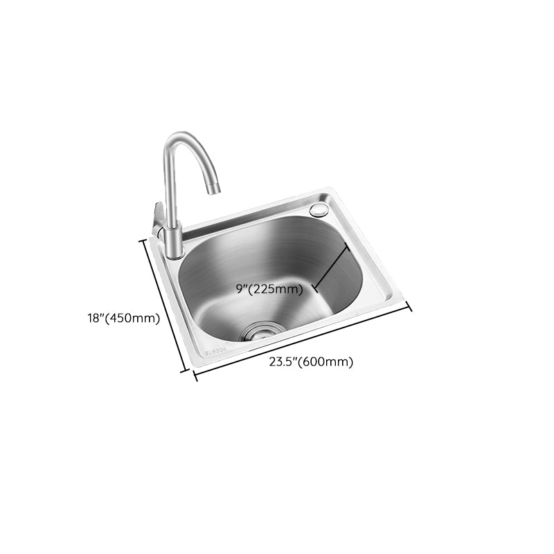 Modern Bar Prep Sink Stainless Steel with Faucet Workstation Ledge Clearhalo 'Home Improvement' 'home_improvement' 'home_improvement_kitchen_sinks' 'Kitchen Remodel & Kitchen Fixtures' 'Kitchen Sinks & Faucet Components' 'Kitchen Sinks' 'kitchen_sinks' 7147728