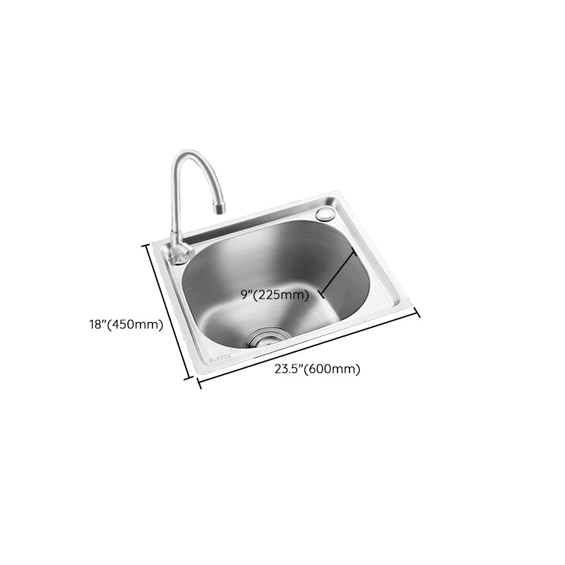 Modern Bar Prep Sink Stainless Steel with Faucet Workstation Ledge Clearhalo 'Home Improvement' 'home_improvement' 'home_improvement_kitchen_sinks' 'Kitchen Remodel & Kitchen Fixtures' 'Kitchen Sinks & Faucet Components' 'Kitchen Sinks' 'kitchen_sinks' 7147736