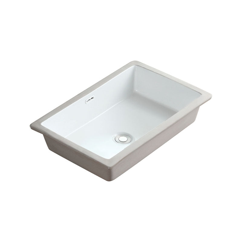 Traditional Undermount Bathroom Sink Porcelain with Overflow Basin Sink Clearhalo 'Bathroom Remodel & Bathroom Fixtures' 'Bathroom Sinks & Faucet Components' 'Bathroom Sinks' 'bathroom_sink' 'Home Improvement' 'home_improvement' 'home_improvement_bathroom_sink' 7147744
