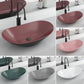Modern Vessel Bathroom Sink Oval-shape Porcelain Vessel Lavatory Sink Clearhalo 'Bathroom Remodel & Bathroom Fixtures' 'Bathroom Sinks & Faucet Components' 'Bathroom Sinks' 'bathroom_sink' 'Home Improvement' 'home_improvement' 'home_improvement_bathroom_sink' 7147812