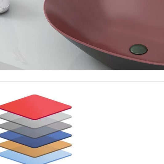 Modern Vessel Bathroom Sink Oval-shape Porcelain Vessel Lavatory Sink Clearhalo 'Bathroom Remodel & Bathroom Fixtures' 'Bathroom Sinks & Faucet Components' 'Bathroom Sinks' 'bathroom_sink' 'Home Improvement' 'home_improvement' 'home_improvement_bathroom_sink' 7147823