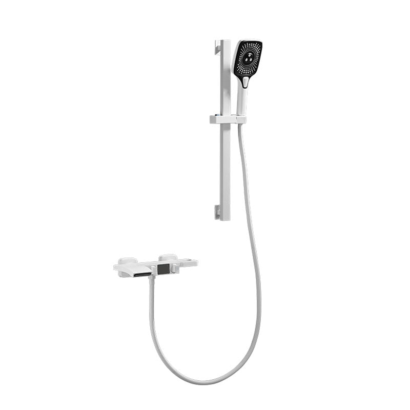 Modern Tub Spouts Copper Wall Mounted with Handheld Shower Bath Filler Trim Clearhalo 'Bathroom Remodel & Bathroom Fixtures' 'Bathtub Faucets' 'bathtub_faucets' 'Home Improvement' 'home_improvement' 'home_improvement_bathtub_faucets' 7147988