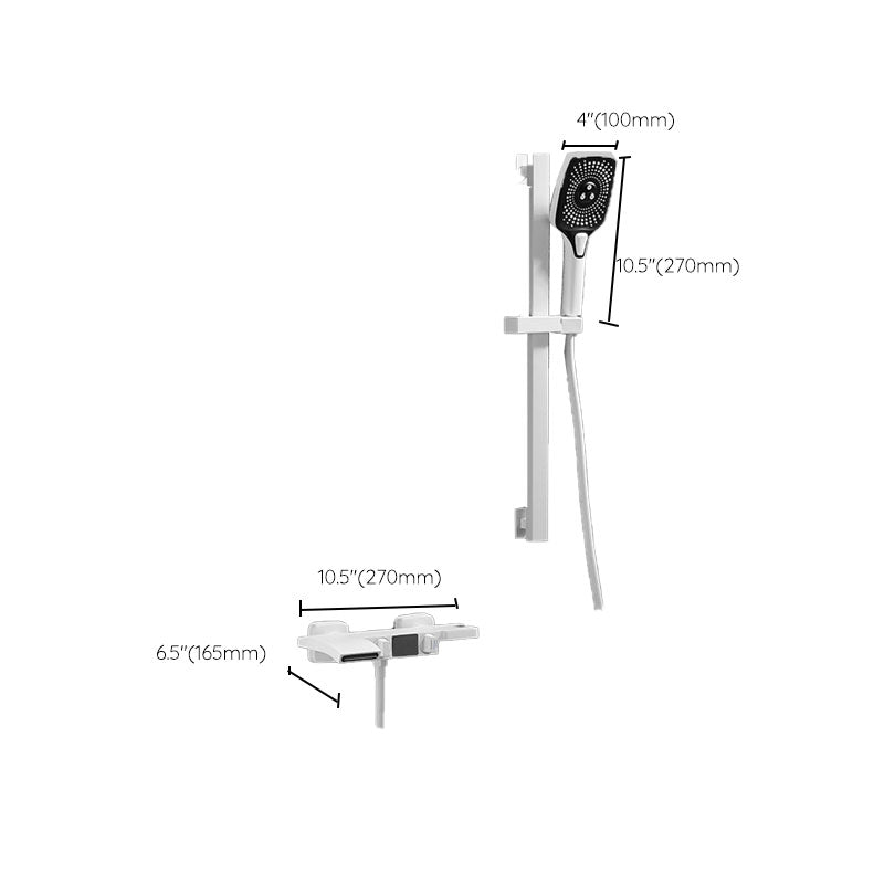 Modern Tub Spouts Copper Wall Mounted with Handheld Shower Bath Filler Trim Clearhalo 'Bathroom Remodel & Bathroom Fixtures' 'Bathtub Faucets' 'bathtub_faucets' 'Home Improvement' 'home_improvement' 'home_improvement_bathtub_faucets' 7147994