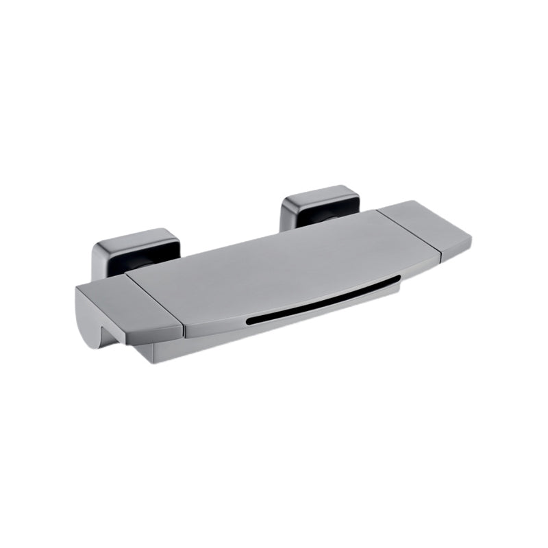 Modern Tub Filler Trim Copper Lever Handles with Hand Shower Wall Mounted Bathroom Faucet Clearhalo 'Bathroom Remodel & Bathroom Fixtures' 'Bathtub Faucets' 'bathtub_faucets' 'Home Improvement' 'home_improvement' 'home_improvement_bathtub_faucets' 7148004