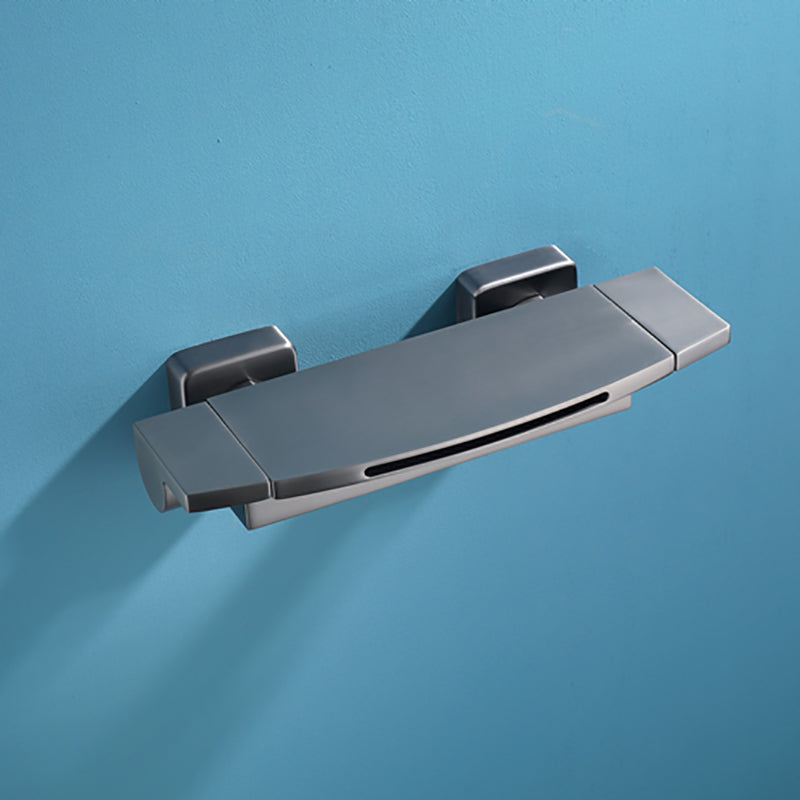 Modern Tub Filler Trim Copper Lever Handles with Hand Shower Wall Mounted Bathroom Faucet Clearhalo 'Bathroom Remodel & Bathroom Fixtures' 'Bathtub Faucets' 'bathtub_faucets' 'Home Improvement' 'home_improvement' 'home_improvement_bathtub_faucets' 7148011