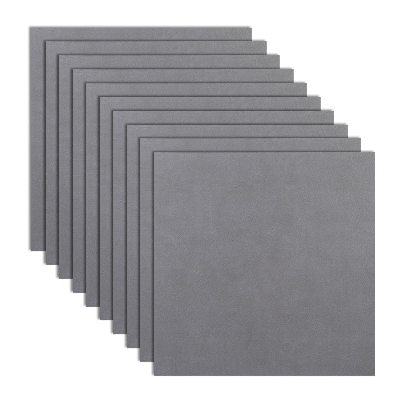 Rectangle Floor Tile Straight Edge Pure Color Floor Tile with Non-slip Dark Gray 16"L x 16"W x 0.4"H Clearhalo 'Floor Tiles & Wall Tiles' 'floor_tiles_wall_tiles' 'Flooring 'Home Improvement' 'home_improvement' 'home_improvement_floor_tiles_wall_tiles' Walls and Ceiling' 7148036