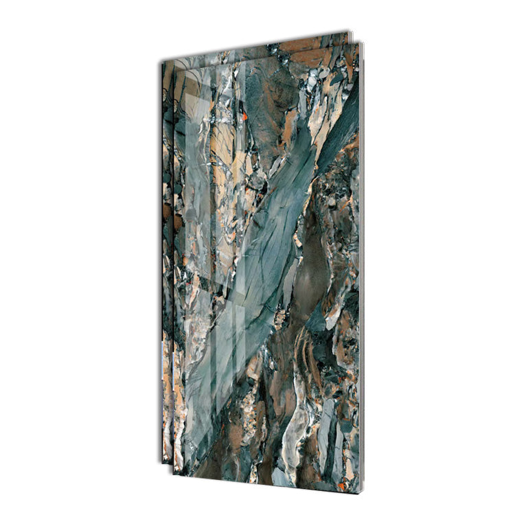 Marble Appearance Singular Tile Mirrored Rectangular Floor Tile Dark Gray 6 Pieces Clearhalo 'Floor Tiles & Wall Tiles' 'floor_tiles_wall_tiles' 'Flooring 'Home Improvement' 'home_improvement' 'home_improvement_floor_tiles_wall_tiles' Walls and Ceiling' 7148068