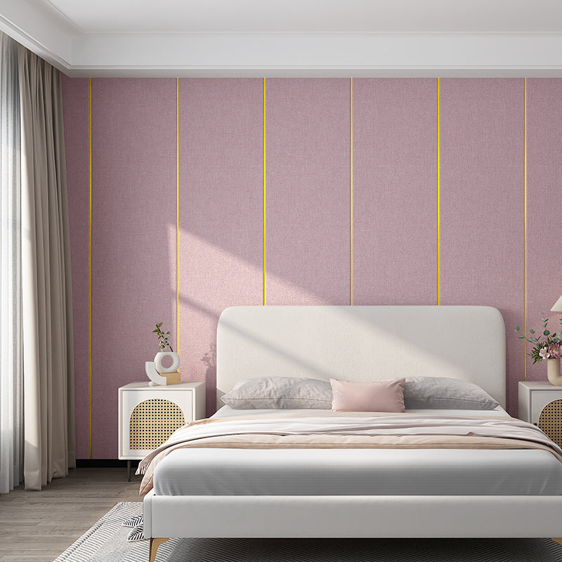 Modern Wall Panel 3D Embossed Waterproof Peel and Stick Wall Tile for Living Room Pink Clearhalo 'Flooring 'Home Improvement' 'home_improvement' 'home_improvement_wall_paneling' 'Wall Paneling' 'wall_paneling' 'Walls & Ceilings' Walls and Ceiling' 7148176