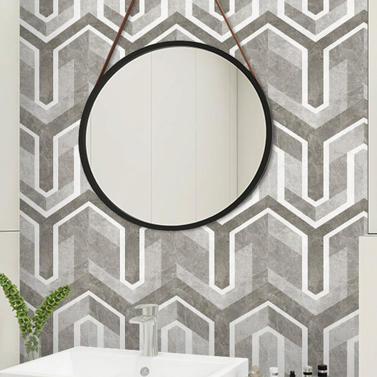 Plastic Peel and Stick Wall Tile Waterproof Single Tile Wallpaper with Rectangular Shape Grey 50-Piece Set Clearhalo 'Flooring 'Home Improvement' 'home_improvement' 'home_improvement_peel_stick_blacksplash' 'Peel & Stick Backsplash Tile' 'peel_stick_blacksplash' 'Walls & Ceilings' Walls and Ceiling' 7148427