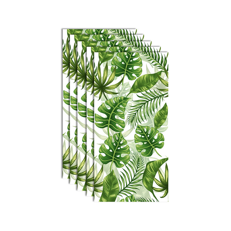 Plastic Peel and Stick Wall Tile Waterproof Single Tile Wallpaper with Rectangular Shape Green Clearhalo 'Flooring 'Home Improvement' 'home_improvement' 'home_improvement_peel_stick_blacksplash' 'Peel & Stick Backsplash Tile' 'peel_stick_blacksplash' 'Walls & Ceilings' Walls and Ceiling' 7148429