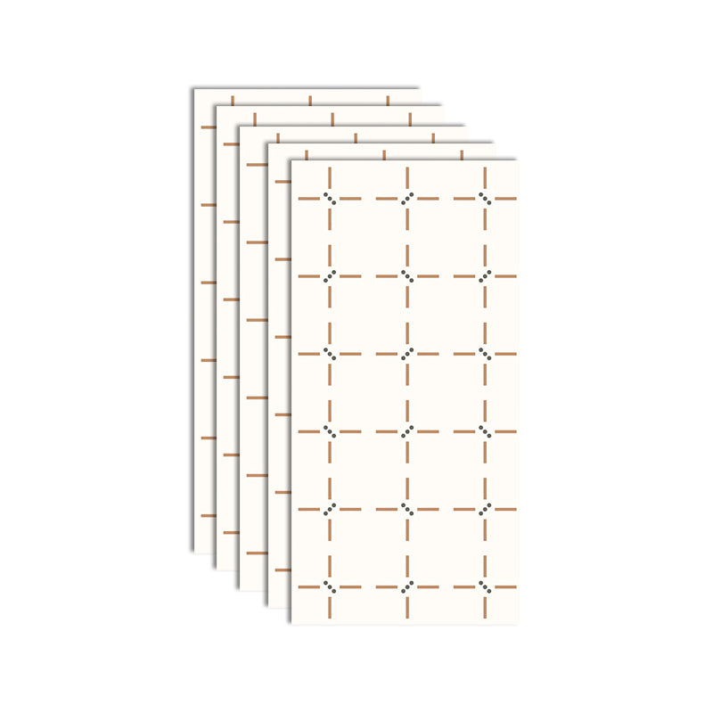 Plastic Peel and Stick Wall Tile Waterproof Single Tile Wallpaper with Rectangular Shape Off-White Clearhalo 'Flooring 'Home Improvement' 'home_improvement' 'home_improvement_peel_stick_blacksplash' 'Peel & Stick Backsplash Tile' 'peel_stick_blacksplash' 'Walls & Ceilings' Walls and Ceiling' 7148439