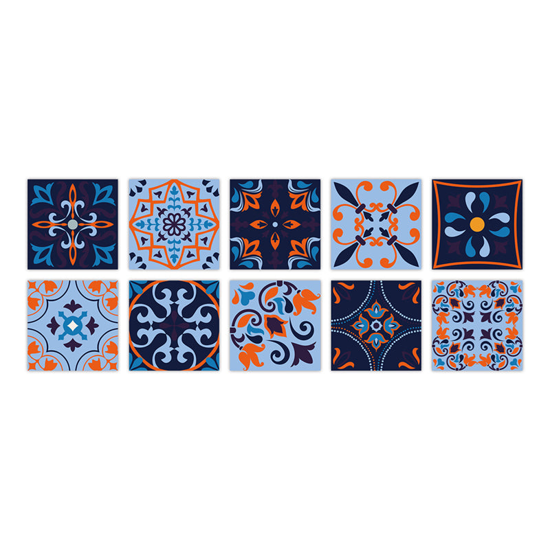 PVC Peel & Stick Mosaic Tile Square Mosaic Tile Wallpaper with Waterproof Blue 10-Piece Set Clearhalo 'Flooring 'Home Improvement' 'home_improvement' 'home_improvement_peel_stick_blacksplash' 'Peel & Stick Backsplash Tile' 'peel_stick_blacksplash' 'Walls & Ceilings' Walls and Ceiling' 7148450