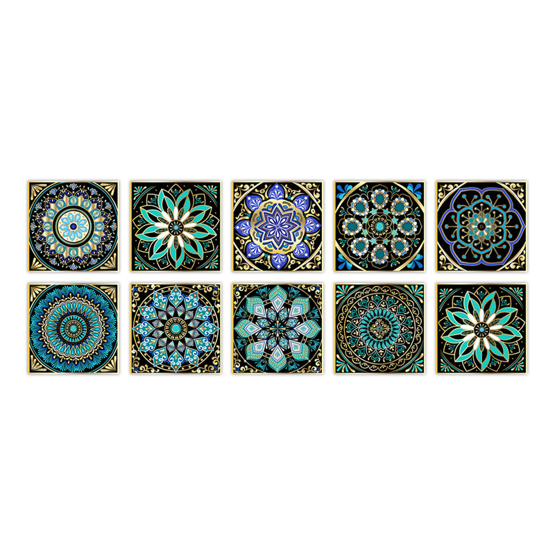 PVC Peel & Stick Mosaic Tile Square Mosaic Tile Wallpaper with Waterproof Green 10-Piece Set Clearhalo 'Flooring 'Home Improvement' 'home_improvement' 'home_improvement_peel_stick_blacksplash' 'Peel & Stick Backsplash Tile' 'peel_stick_blacksplash' 'Walls & Ceilings' Walls and Ceiling' 7148452