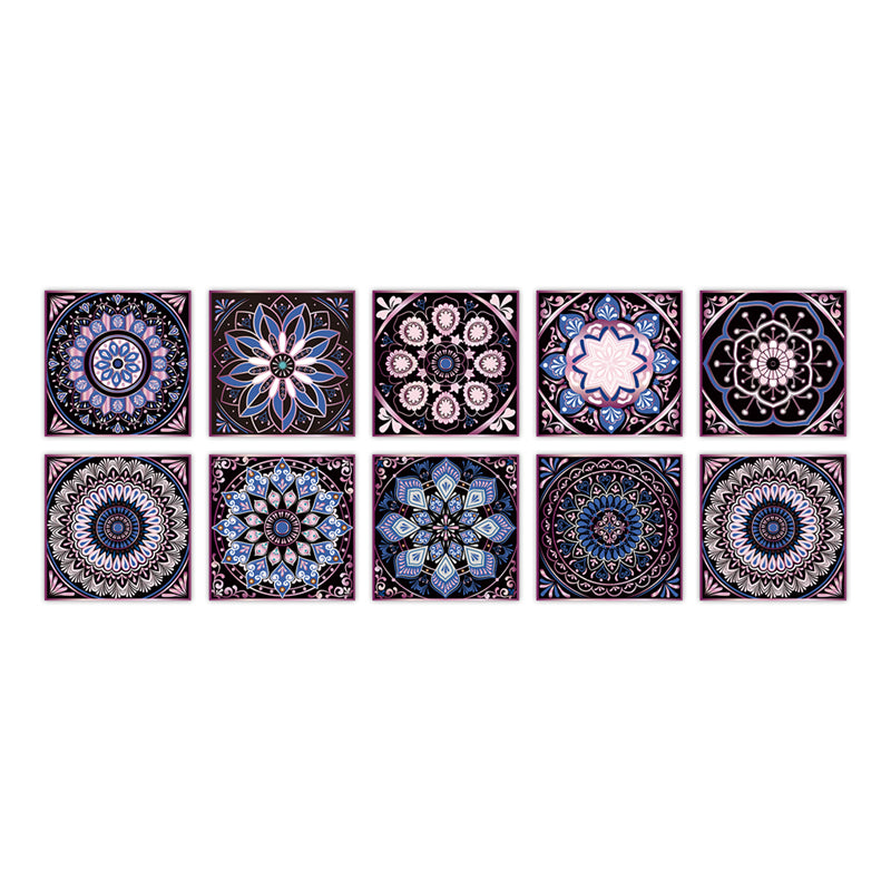 PVC Peel & Stick Mosaic Tile Square Mosaic Tile Wallpaper with Waterproof Purple 10-Piece Set Clearhalo 'Flooring 'Home Improvement' 'home_improvement' 'home_improvement_peel_stick_blacksplash' 'Peel & Stick Backsplash Tile' 'peel_stick_blacksplash' 'Walls & Ceilings' Walls and Ceiling' 7148457