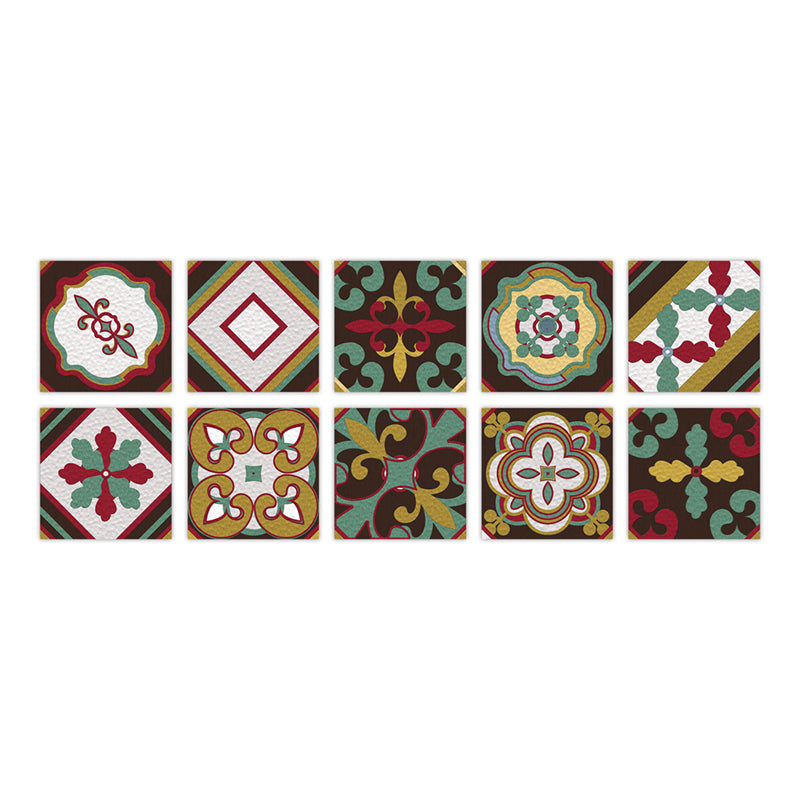 PVC Peel & Stick Mosaic Tile Square Mosaic Tile Wallpaper with Waterproof Yellow-Green 10-Piece Set Clearhalo 'Flooring 'Home Improvement' 'home_improvement' 'home_improvement_peel_stick_blacksplash' 'Peel & Stick Backsplash Tile' 'peel_stick_blacksplash' 'Walls & Ceilings' Walls and Ceiling' 7148461