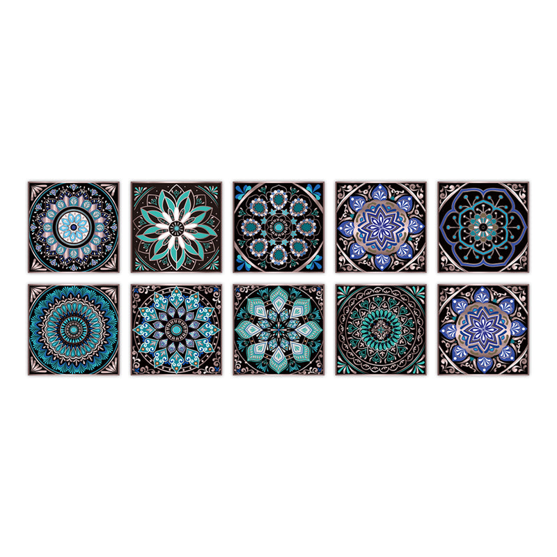 PVC Peel & Stick Mosaic Tile Square Mosaic Tile Wallpaper with Waterproof Green-Purple 10-Piece Set Clearhalo 'Flooring 'Home Improvement' 'home_improvement' 'home_improvement_peel_stick_blacksplash' 'Peel & Stick Backsplash Tile' 'peel_stick_blacksplash' 'Walls & Ceilings' Walls and Ceiling' 7148472