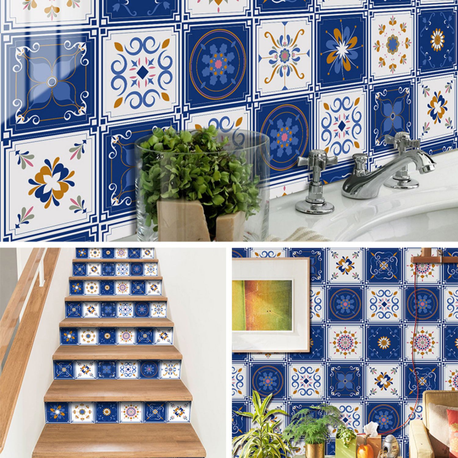 Square Peel & Stick Mosaic Tile PVC Waterproof Mosaic Tile Wallpaper Clearhalo 'Flooring 'Home Improvement' 'home_improvement' 'home_improvement_peel_stick_blacksplash' 'Peel & Stick Backsplash Tile' 'peel_stick_blacksplash' 'Walls & Ceilings' Walls and Ceiling' 7148491