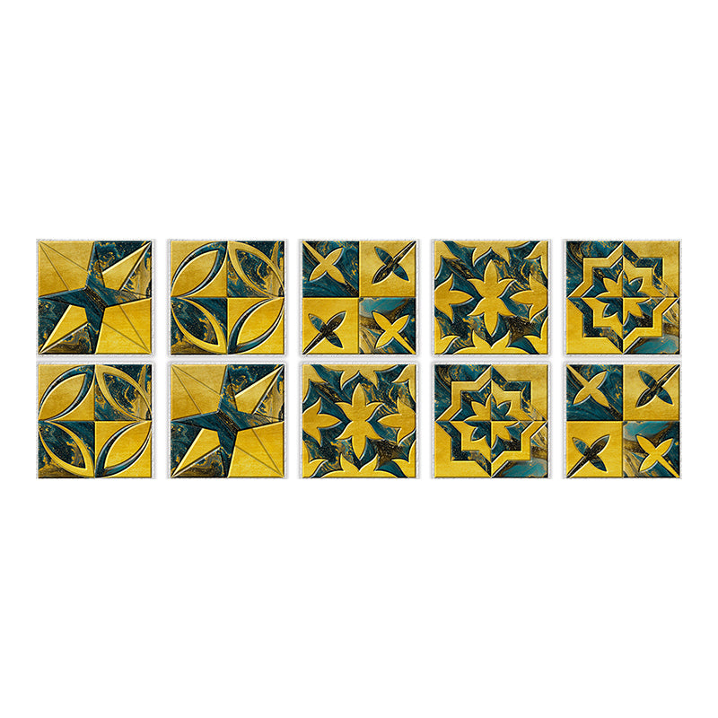 Square Peel & Stick Mosaic Tile PVC Waterproof Mosaic Tile Wallpaper Ginger 10-Piece Set Clearhalo 'Flooring 'Home Improvement' 'home_improvement' 'home_improvement_peel_stick_blacksplash' 'Peel & Stick Backsplash Tile' 'peel_stick_blacksplash' 'Walls & Ceilings' Walls and Ceiling' 7148497