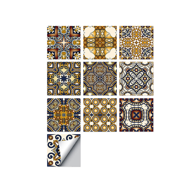 Square Peel & Stick Mosaic Tile PVC Mosaic Tile Wallpaper with Waterproof Yellow Clearhalo 'Flooring 'Home Improvement' 'home_improvement' 'home_improvement_peel_stick_blacksplash' 'Peel & Stick Backsplash Tile' 'peel_stick_blacksplash' 'Walls & Ceilings' Walls and Ceiling' 7148514
