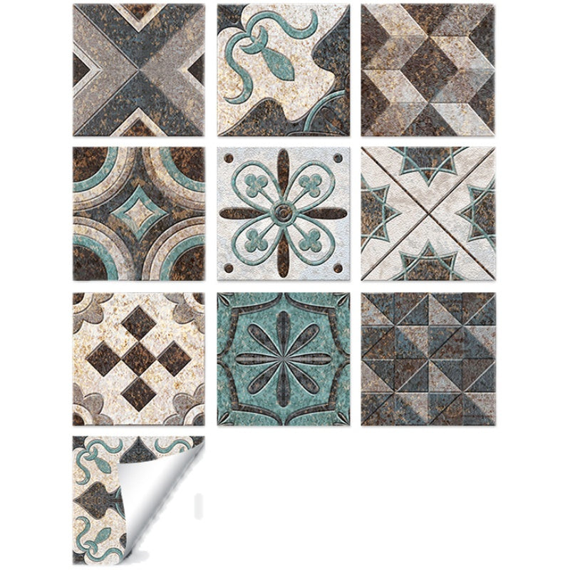Square Peel & Stick Mosaic Tile PVC Mosaic Tile Wallpaper with Waterproof Clearhalo 'Flooring 'Home Improvement' 'home_improvement' 'home_improvement_peel_stick_blacksplash' 'Peel & Stick Backsplash Tile' 'peel_stick_blacksplash' 'Walls & Ceilings' Walls and Ceiling' 7148515