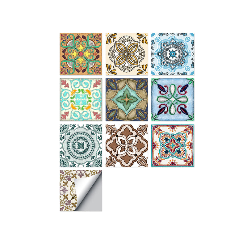 Square Peel & Stick Mosaic Tile PVC Mosaic Tile Wallpaper with Waterproof Blue Clearhalo 'Flooring 'Home Improvement' 'home_improvement' 'home_improvement_peel_stick_blacksplash' 'Peel & Stick Backsplash Tile' 'peel_stick_blacksplash' 'Walls & Ceilings' Walls and Ceiling' 7148516