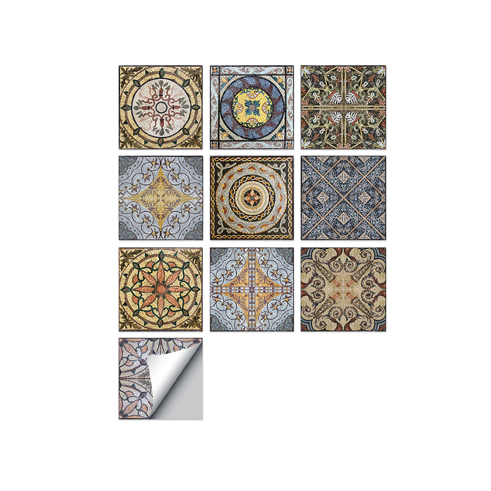Square Peel & Stick Mosaic Tile PVC Mosaic Tile Wallpaper with Waterproof Clearhalo 'Flooring 'Home Improvement' 'home_improvement' 'home_improvement_peel_stick_blacksplash' 'Peel & Stick Backsplash Tile' 'peel_stick_blacksplash' 'Walls & Ceilings' Walls and Ceiling' 7148521