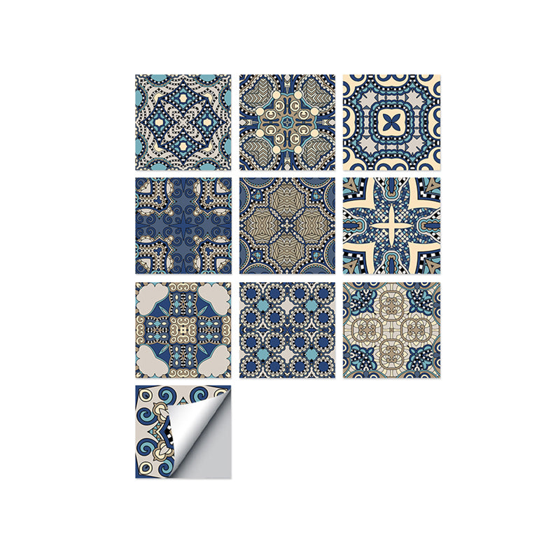 Square Peel & Stick Mosaic Tile PVC Mosaic Tile Wallpaper with Waterproof Dark Blue Clearhalo 'Flooring 'Home Improvement' 'home_improvement' 'home_improvement_peel_stick_blacksplash' 'Peel & Stick Backsplash Tile' 'peel_stick_blacksplash' 'Walls & Ceilings' Walls and Ceiling' 7148523