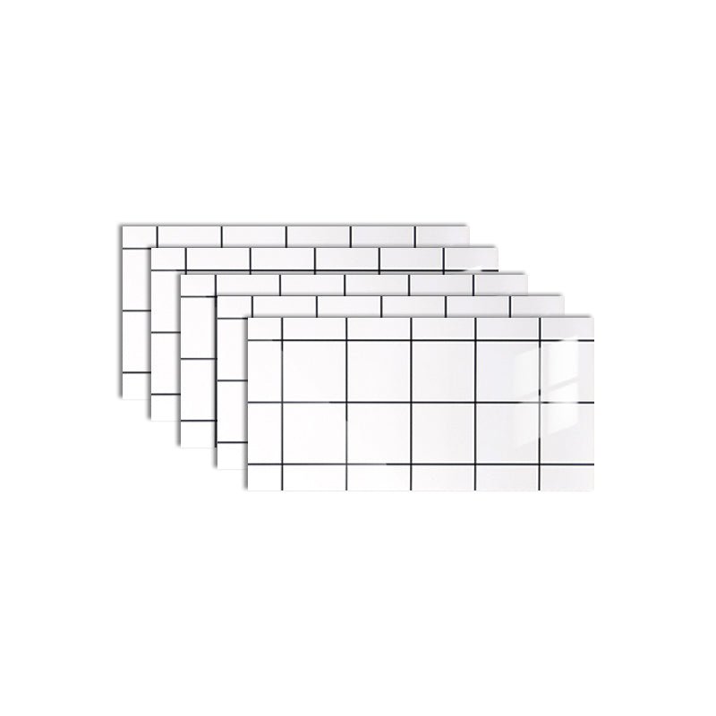 Field Tile Wallpaper PVC Waterproof Peel and Stick Backsplash Wall Tile White Plaid Clearhalo 'Flooring 'Home Improvement' 'home_improvement' 'home_improvement_peel_stick_blacksplash' 'Peel & Stick Backsplash Tile' 'peel_stick_blacksplash' 'Walls & Ceilings' Walls and Ceiling' 7148651