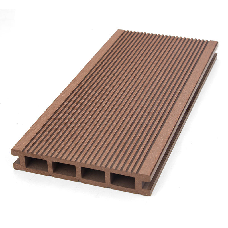 Medium Wood Engineered Hardwood Flooring Waterproof Click-Locking for Patio Garden Khaki Clearhalo 'Flooring 'Hardwood Flooring' 'hardwood_flooring' 'Home Improvement' 'home_improvement' 'home_improvement_hardwood_flooring' Walls and Ceiling' 7148655