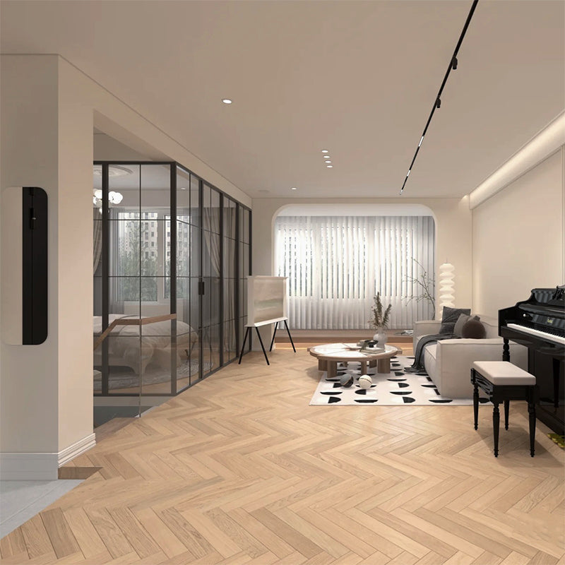 Solid Wood Hardwood Flooring Contemporary Hardwood Deck Tiles White Gray Clearhalo 'Flooring 'Hardwood Flooring' 'hardwood_flooring' 'Home Improvement' 'home_improvement' 'home_improvement_hardwood_flooring' Walls and Ceiling' 7148770