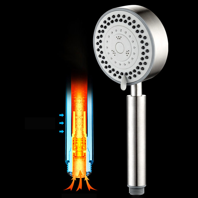 Contemporary Showerhead 304 Stainless Steel Round Hand Shower Clearhalo 'Bathroom Remodel & Bathroom Fixtures' 'Home Improvement' 'home_improvement' 'home_improvement_shower_heads' 'Shower Heads' 'shower_heads' 'Showers & Bathtubs Plumbing' 'Showers & Bathtubs' 7149234