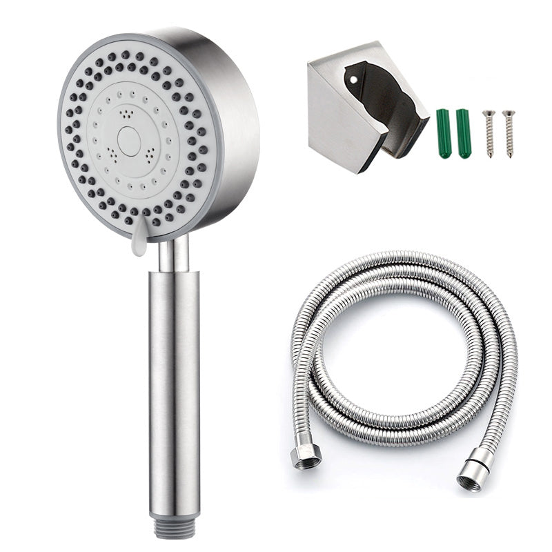 Contemporary Showerhead 304 Stainless Steel Round Hand Shower Shower Heads & Hose & Wall pedestal 5 Clearhalo 'Bathroom Remodel & Bathroom Fixtures' 'Home Improvement' 'home_improvement' 'home_improvement_shower_heads' 'Shower Heads' 'shower_heads' 'Showers & Bathtubs Plumbing' 'Showers & Bathtubs' 7149235