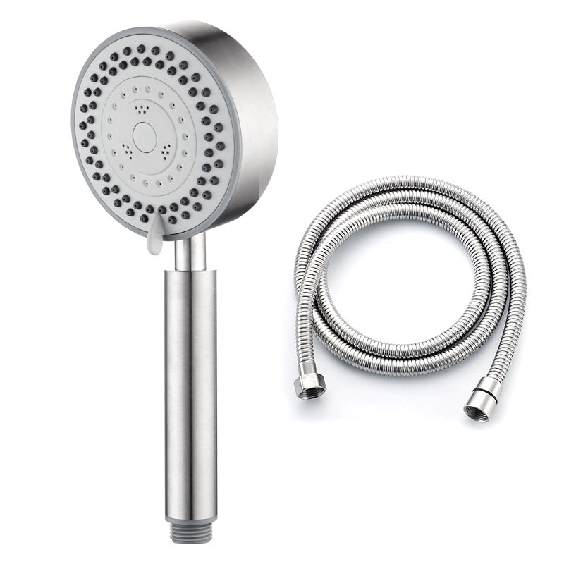 Contemporary Showerhead 304 Stainless Steel Round Hand Shower Shower Head with Hose 5 Clearhalo 'Bathroom Remodel & Bathroom Fixtures' 'Home Improvement' 'home_improvement' 'home_improvement_shower_heads' 'Shower Heads' 'shower_heads' 'Showers & Bathtubs Plumbing' 'Showers & Bathtubs' 7149238