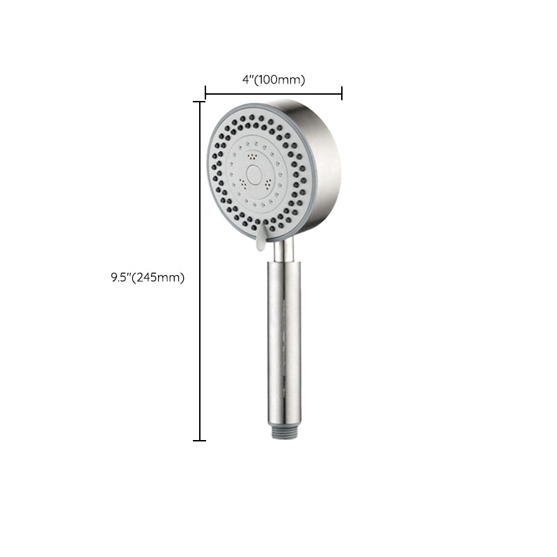 Contemporary Showerhead 304 Stainless Steel Round Hand Shower Clearhalo 'Bathroom Remodel & Bathroom Fixtures' 'Home Improvement' 'home_improvement' 'home_improvement_shower_heads' 'Shower Heads' 'shower_heads' 'Showers & Bathtubs Plumbing' 'Showers & Bathtubs' 7149254