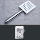 Shower Head Brass Square Raining Jet Tube Handheld Shower Head Shower Head with Wall Pedestal Clearhalo 'Bathroom Remodel & Bathroom Fixtures' 'Home Improvement' 'home_improvement' 'home_improvement_shower_heads' 'Shower Heads' 'shower_heads' 'Showers & Bathtubs Plumbing' 'Showers & Bathtubs' 7149256