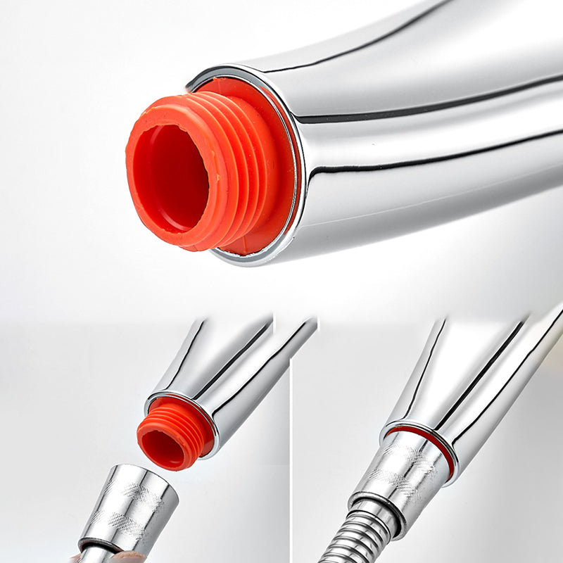 Bathroom Handheld Shower Head Raining Jet Brass Tube Shower Head Clearhalo 'Bathroom Remodel & Bathroom Fixtures' 'Home Improvement' 'home_improvement' 'home_improvement_shower_heads' 'Shower Heads' 'shower_heads' 'Showers & Bathtubs Plumbing' 'Showers & Bathtubs' 7149323