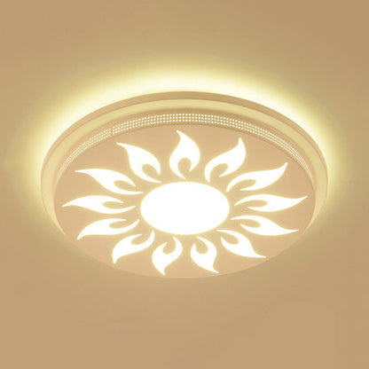 Acrylic Flower LED Flushmount Light Modern Pretty Ceiling Light in White for Dining Room Bedroom White D Clearhalo 'Ceiling Lights' 'Close To Ceiling Lights' 'Close to ceiling' 'Flush mount' Lighting' 71494