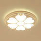 Acrylic Flower LED Flushmount Light Modern Pretty Ceiling Light in White for Dining Room Bedroom White F Clearhalo 'Ceiling Lights' 'Close To Ceiling Lights' 'Close to ceiling' 'Flush mount' Lighting' 71500