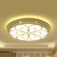 Acrylic Flower LED Flushmount Light Modern Pretty Ceiling Light in White for Dining Room Bedroom White 15" E Clearhalo 'Ceiling Lights' 'Close To Ceiling Lights' 'Close to ceiling' 'Flush mount' Lighting' 71502