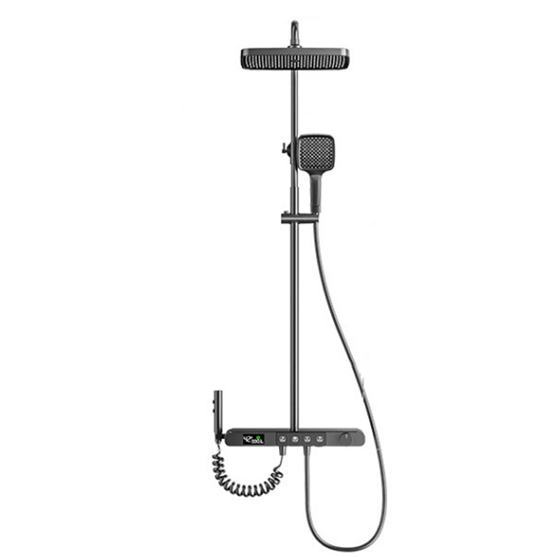 Modern Shower System Push Button Adjustable Spray Shower Trim Clearhalo 'Bathroom Remodel & Bathroom Fixtures' 'Home Improvement' 'home_improvement' 'home_improvement_shower_faucets' 'Shower Faucets & Systems' 'shower_faucets' 'Showers & Bathtubs Plumbing' 'Showers & Bathtubs' 7157156