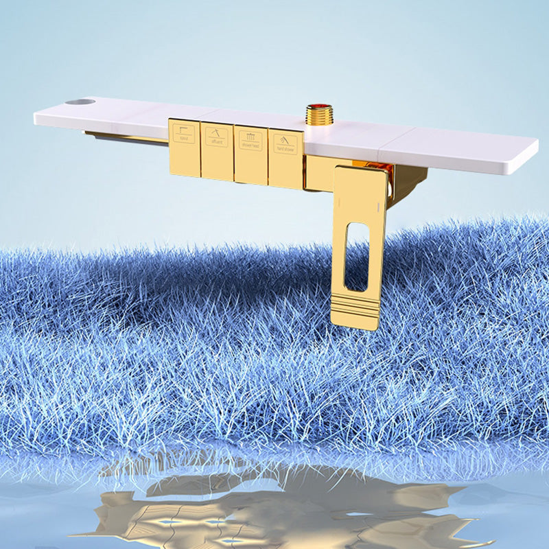 Modern Shower Faucet Adjustable Spray Pattern Shower Head Combo Clearhalo 'Bathroom Remodel & Bathroom Fixtures' 'Home Improvement' 'home_improvement' 'home_improvement_shower_faucets' 'Shower Faucets & Systems' 'shower_faucets' 'Showers & Bathtubs Plumbing' 'Showers & Bathtubs' 7157180